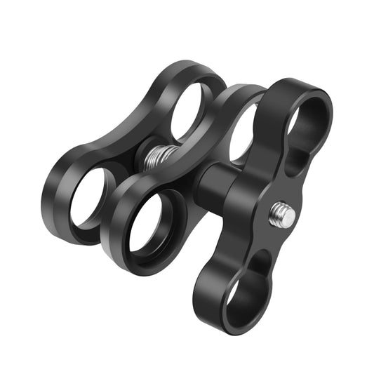 PULUZ Dual Aluminum Alloy Clamp for Underwater Arm System, Dual Ball (Black)