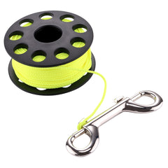 PULUZ Compact Diving Finger Reel with 30m Nylon Braided Wire & Stainless Steel Bolt Clip