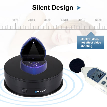 PULUZ 15cm USB Electric Rotating Turntable Display Stand Video Shooting Props Turntable for Photography, Load 1-5kg, 15cm Load 1-5kg Black, 15cm Load 1-5kg White