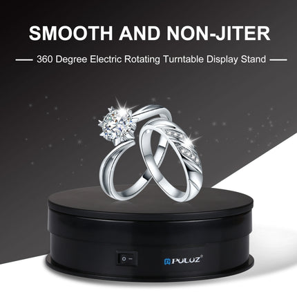 PULUZ 15cm USB Electric Rotating Turntable Display Stand Video Shooting Props Turntable for Photography, Load 1-5kg, 15cm Load 1-5kg Black, 15cm Load 1-5kg White