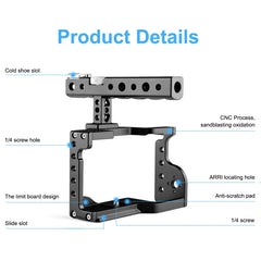 PULUZ Video Camera Cage Stabilizer with Handle for Sony A6600 / ILCE-6600, For Sony A6600