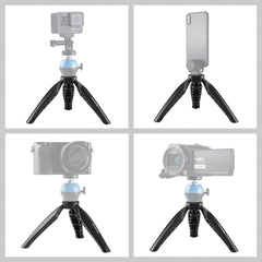 PULUZ Simple Mini ABS Desktop Tripod Mount with 1/4 inch Screw for DSLR & Digital Cameras, Working Height: 9cm, ABS Tripod