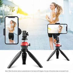 PULUZ 1/4 inch Screw Aluminum Alloy Ball Head ABS Tripod Adapter, Ball Head(Red)