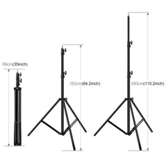 PULUZ 2.8m Height Foldable 3 Sections Tripod Mount Light Holder for Photography Video Light / Backdrop Light, 2.8m Light Holder