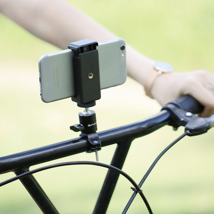 PULUZ Bike Aluminum Handlebar Tripod Ball Head Adapter Mount for GoPro HERO10 Black / HERO9 Black / HERO8 Black /7 /6 /5 /5 Session /4 Session /4 /3+ /3 /2 /1, DJI Osmo Action, Xiaoyi and Other Action Cameras, Ball Head Mount