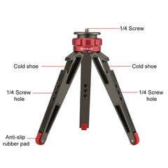 PULUZ Desktop Vlogging Live Tripod Holder with Cold Shoe Bases for DSLR & Digital Cameras, Adjustable Height: 7.5-14.5cm, Desktop Live Tripod