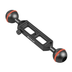 PULUZ 7.9 inch 20cm Adjustable Aluminum Alloy Dual Balls Arm with 1/4 Thread, Ball Diameter: 25mm, 7.9 inch(Black), 7.9 inch(Red)