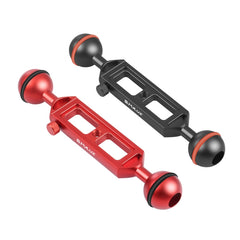 PULUZ 7.9 inch 20cm Adjustable Aluminum Alloy Dual Balls Arm with 1/4 Thread, Ball Diameter: 25mm, 7.9 inch(Black), 7.9 inch(Red)