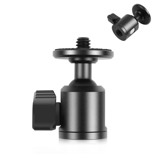 PULUZ 3/8 inch Inner Screw Metal Tripod Ball Head Adapter with Knob Lock, 3/8 inch Inner Screw