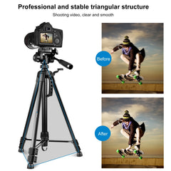 PULUZ Aluminum Selfie Live Tripod Mount with Three-dimensional Head & Phone Clamp