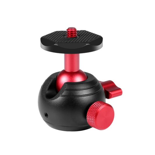 PULUZ 360 Degree Panoramic Metal Tripod Ball Head Adapter, 360 Panorama (Red)