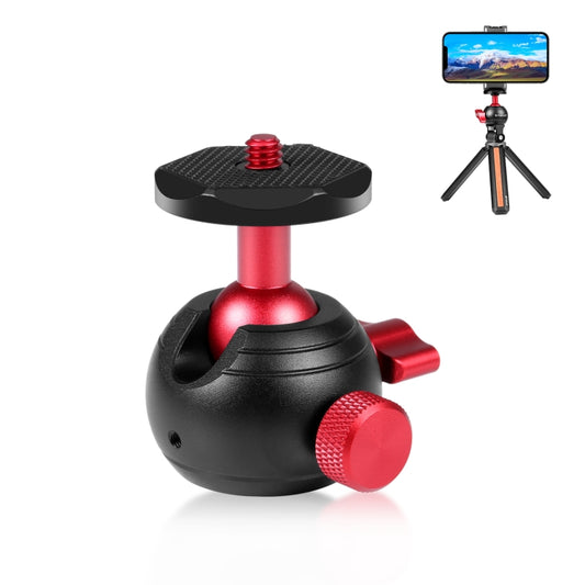 PULUZ 360 Degree Panoramic Metal Tripod Ball Head Adapter, 360 Panorama (Red)