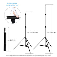 2 x 3m Photo Studio Background Support Stand Backdrop Crossbar Bracket, 2 x 3m