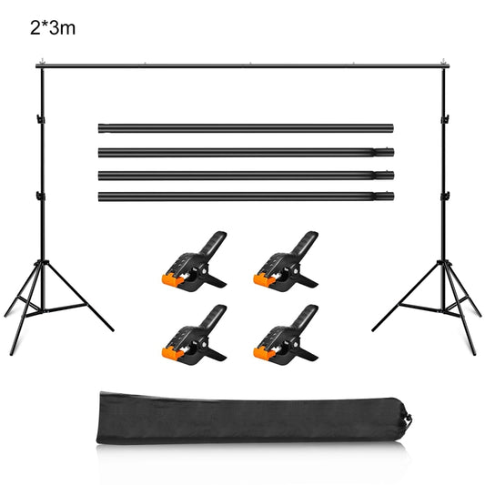 2 x 3m Photo Studio Background Support Stand Backdrop Crossbar Bracket, 2 x 3m