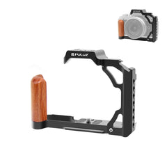 For Nikon ZFC PULUZ Wood Handle Metal Camera Cage Stabilizer Rig