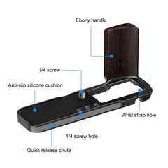 For Fujifilm X100VI PULUZ 1/4 inch Vertical Shoot Quick Release L Plate Bracket Base Holder, For Fujifilm X100VI