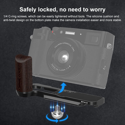 For Fujifilm X100VI PULUZ 1/4 inch Vertical Shoot Quick Release L Plate Bracket Base Holder, For Fujifilm X100VI