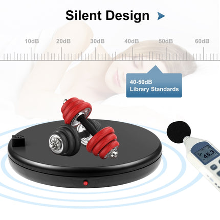 PULUZ 45cm Remote Control Adjusting Speed Rotating Turntable Display Stand with Power Socket, Black, Load 100kg, 45cm Load 100kg Black US Plug with Power Socket, 45cm Load 100kg Black UK Plug with Power Socket                                           ...