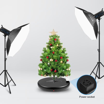PULUZ 45cm Remote Control Adjusting Speed Rotating Turntable Display Stand with Power Socket, Black, Load 100kg, 45cm Load 100kg Black US Plug with Power Socket, 45cm Load 100kg Black UK Plug with Power Socket                                           ...