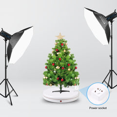 PULUZ 45cm Remote Control Adjusting Speed Rotating Turntable Display Stand with Power Socket, White, Load 100kg, 45cm Load 100kg White US Plug with Power Socket, 45cm Load 100kg White UK Plug with Power Socket