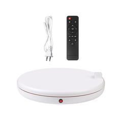 PULUZ 45cm Remote Control Adjusting Speed Rotating Turntable Display Stand with Power Socket, White, Load 100kg, 45cm Load 100kg White US Plug with Power Socket, 45cm Load 100kg White UK Plug with Power Socket