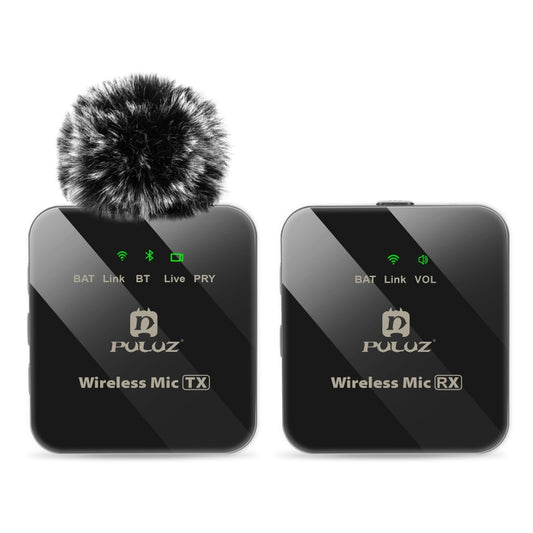 PULUZ 1 TX + 1 RX Wireless Lavalier Microphone, 1 TX + 1 RX