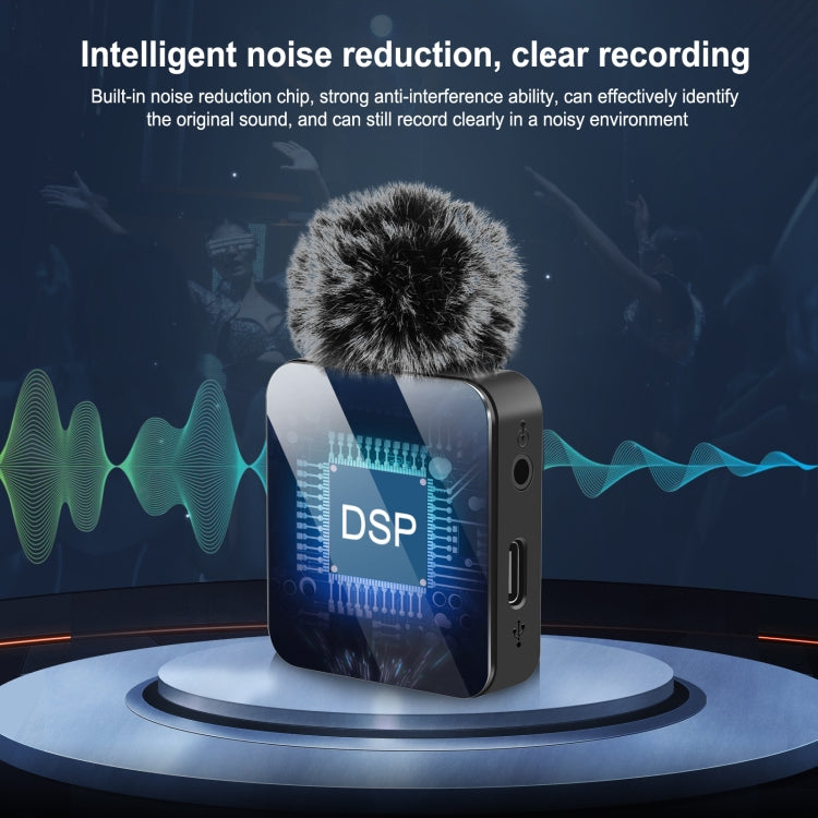 PULUZ 1 TX + 1 RX Wireless Lavalier Microphone