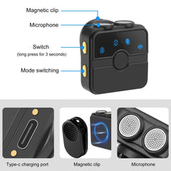 PULUZ Magnetic Lavalier Wireless Microphone with Charging Case Box, 8 Pin RX Receiver and 2 TX Microphones, 8 Pin 2 TX + 1 RX, with Charging Case Box