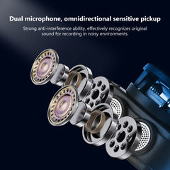 PULUZ Magnetic Lavalier Wireless Microphone with Charging Case Box, 8 Pin RX Receiver and 2 TX Microphones, 8 Pin 2 TX + 1 RX, with Charging Case Box