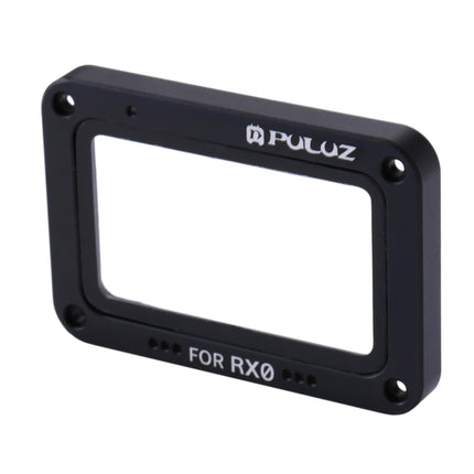 PULUZ Aluminum Alloy Flame + Tempered Glass Lens Protector for Sony RX0 / RX0 II, with Screws and Screwdrivers, Front Flame Black, Front Flame Red