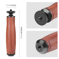 PULUZ Wooden Handle Camera Grip Stabilizer Handgrip, Wooden Handle