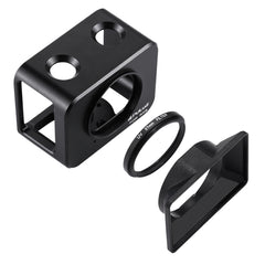 PULUZ für Sony RX0 Schutzkäfig aus Aluminiumlegierung + 37-mm-UV-Filterobjektiv + Objektiv-Sonnenschutz mit Schrauben und Schraubendrehern, Käfig Schwarz, Käfig Gold, Käfig Blau, Käfig Rot, Käfig Silber, Käfig Schwarz (US)