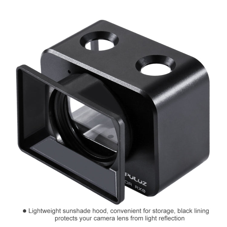 PULUZ für Sony RX0 Schutzkäfig aus Aluminiumlegierung + 37-mm-UV-Filterobjektiv + Objektiv-Sonnenschutz mit Schrauben und Schraubendrehern, Käfig Schwarz, Käfig Gold, Käfig Blau, Käfig Rot, Käfig Silber, Käfig Schwarz (US)
