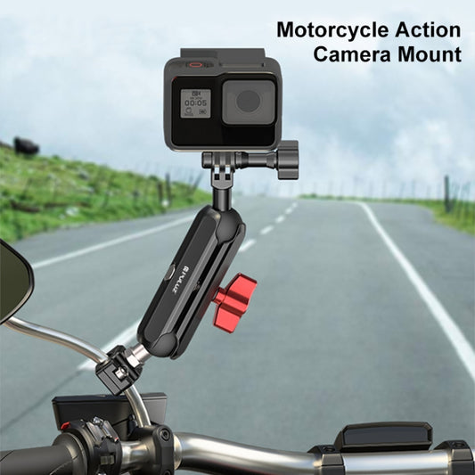 PULUZ Motorcycle Rearview Small Clamp Magic Arm Rod Mount, Small Clamp