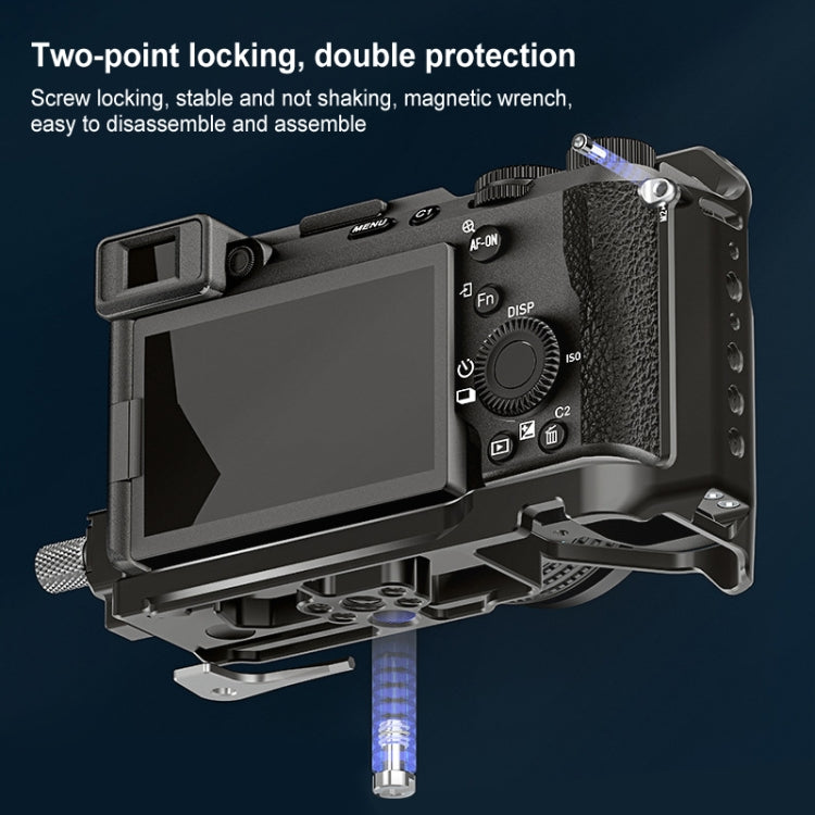 For Sony ILCE-A7CM2 / Alpha 7C II / Alpha 7CR PULUZ Metal Camera Cage Stabilizer Rig