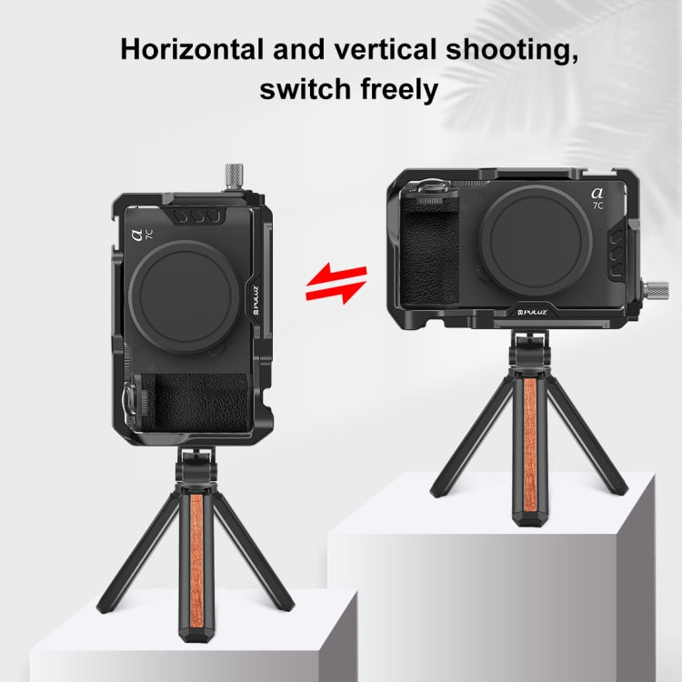 For Sony ILCE-A7CM2 / Alpha 7C II / Alpha 7CR PULUZ Metal Camera Cage Stabilizer Rig