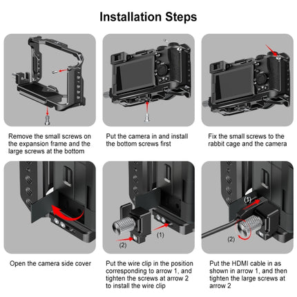 For Sony ILCE-A7CM2 / Alpha 7C II / Alpha 7CR PULUZ Metal Camera Cage Stabilizer Rig, For Sony ILCE-A7CM2 / Alpha 7CR