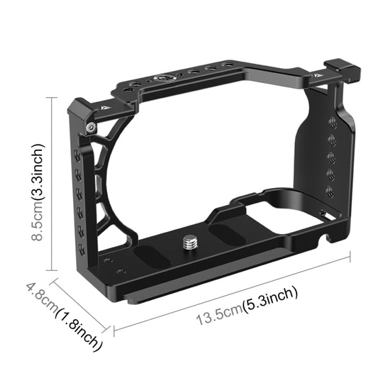 For Sony A6500 / A6400 / A6300 / A6000 PULUZ Metal Camera Cage Expansion Mount Stabilizer Rig, For Sony A6500 / A6400 / A6300 / A6000