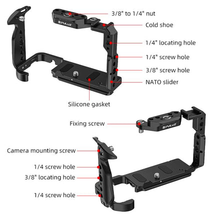 For Sony Sony Cinema Line FX2 / ILME-FX2B PULUZ Metal Camera Cage Stabilizer Rig, For Sony Cinema Line FX2 Cage