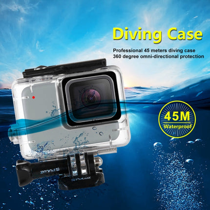 PULUZ 45m Underwater Waterproof Housing Diving Case for GoPro HERO7 Silver / HERO7 White, with Buckle Basic Mount & Screw, For HERO7