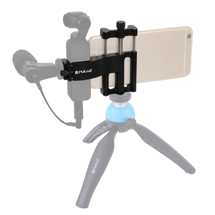Abrazadera de expansión de fijación para teléfono inteligente de aleación de aluminio multifunción PULUZ, soporte de montaje para DJI OSMO Pocket / Pocket 2, abrazadera de fijación