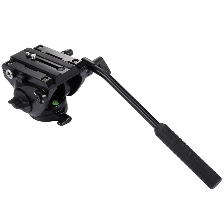 PULUZ  Heavy Duty Video Camera Tripod Action Fluid Drag Head with Sliding Plate for DSLR & SLR Cameras, Large Size, Fluid Drag Head Black