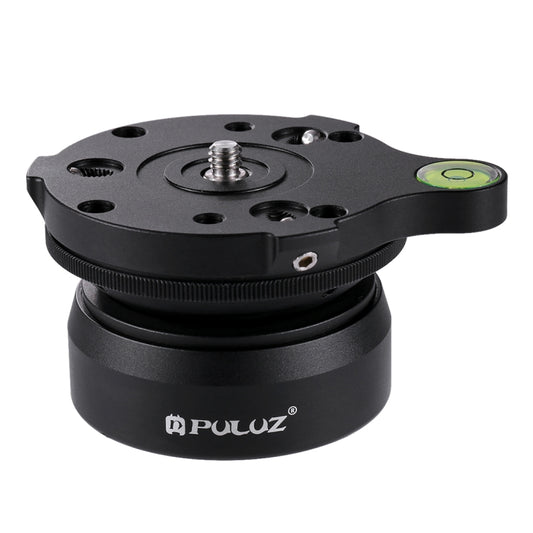 PULUZ 1/4 inch Thread Dome Professional Tripod Leveling Head Base with Bubble Level, 1/4 inch