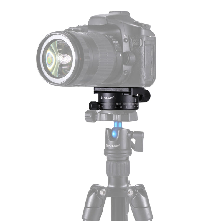 PULUZ Aluminum Alloy 360 Degree Rotation Panorama Ball Head with Quick Release Plate for Camera Tripod Head, Panorama Ball Head