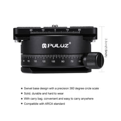 PULUZ Aluminum Alloy 360 Degree Rotation Panorama Ball Head with Quick Release Plate for Camera Tripod Head, Panorama Ball Head