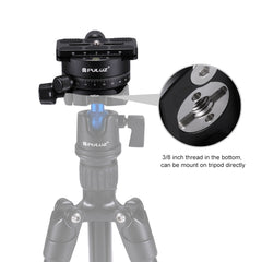 PULUZ Aluminum Alloy 360 Degree Rotation Panorama Ball Head with Quick Release Plate for Camera Tripod Head, Panorama Ball Head