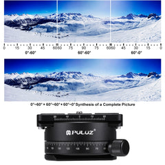 PULUZ Aluminum Alloy 360 Degree Rotation Panorama Ball Head with Quick Release Plate for Camera Tripod Head, Panorama Ball Head