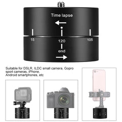 PULUZ 360 Degrees Panning Rotation 120 Minutes Time Lapse Stabilizer Tripod Head Adapter for GoPro HERO12 Black /11 Black /10 Black / 9 Black /8 Black / HERO7 /6 /5 /5 Session /4 Session /4 /3+ /3 /2 /1, Xiaoyi and Other Action Cameras, 120 Minutes