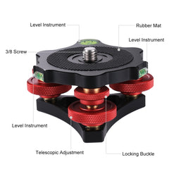 PULUZ Aluminum Alloy Adjustment Dials Leveling Base Ball Head for Camera Tripod Head, Leveling Base