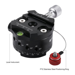 PULUZ 720 Degree Panoramic Aluminum Alloy Ball Head Quick Release Plate Kits, Big Size